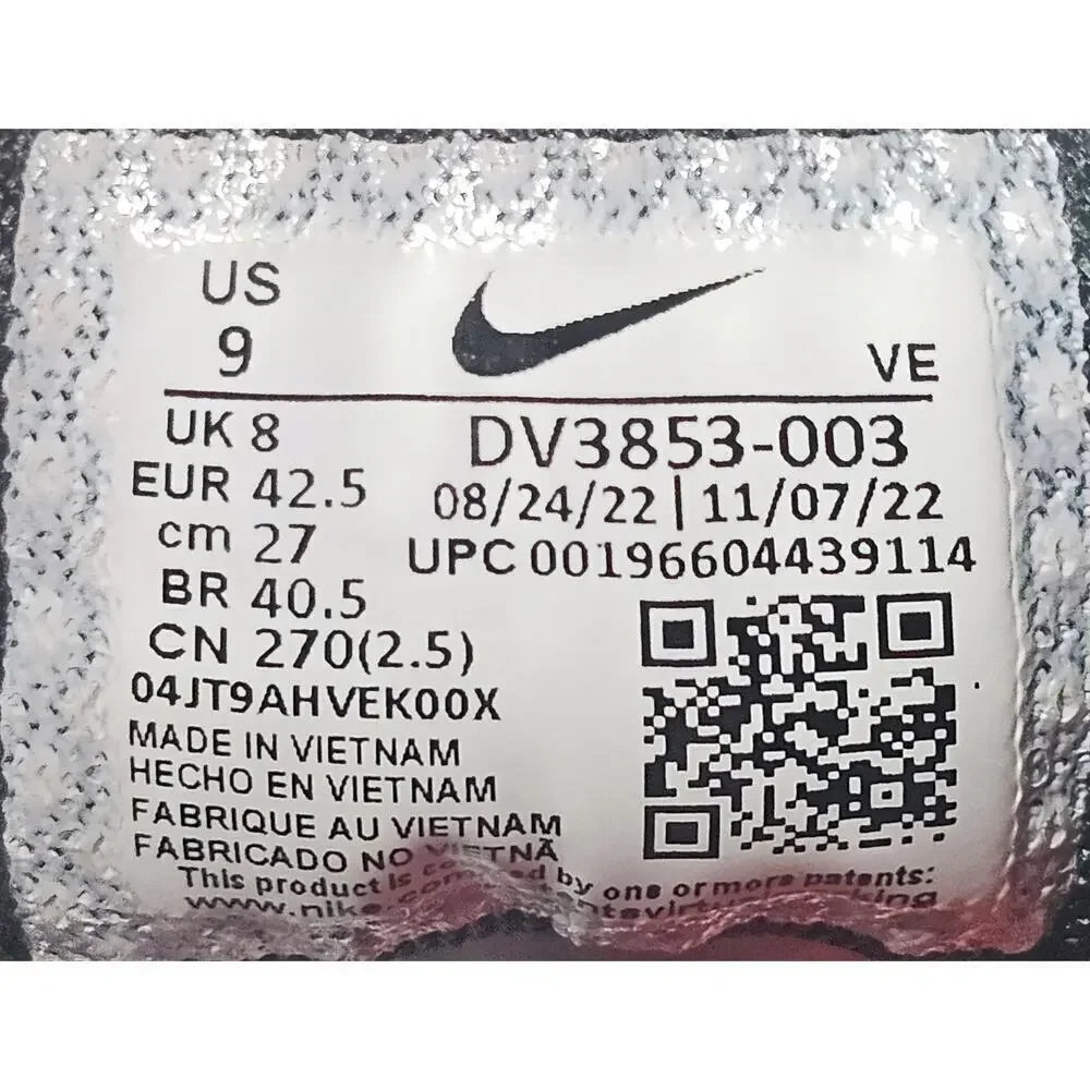 NIKE Air Zoom Pegasus 40 in Black and Crimson Red Men's Size 9